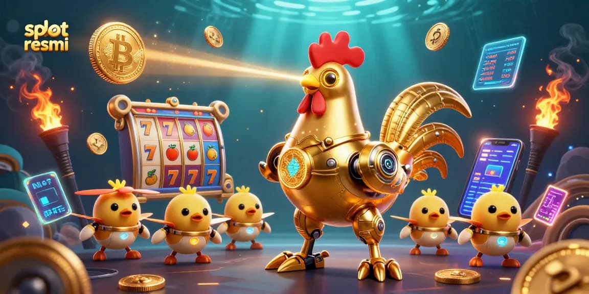 Menangkan jackpot dengan slot resmi beranimasi dan simbol bertema kasino yang futuristik.