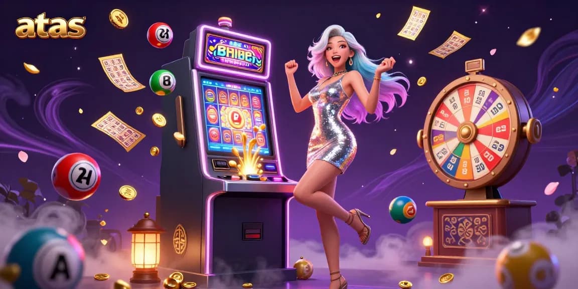 Play and win at atas Casino with stunning rewards and an exciting atmosphere, showcasing vibrant gaming elements.