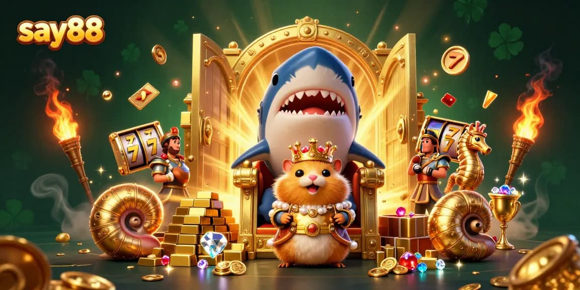 Engage with thrilling games at Say88's golden casino realm featuring vibrant treasures.