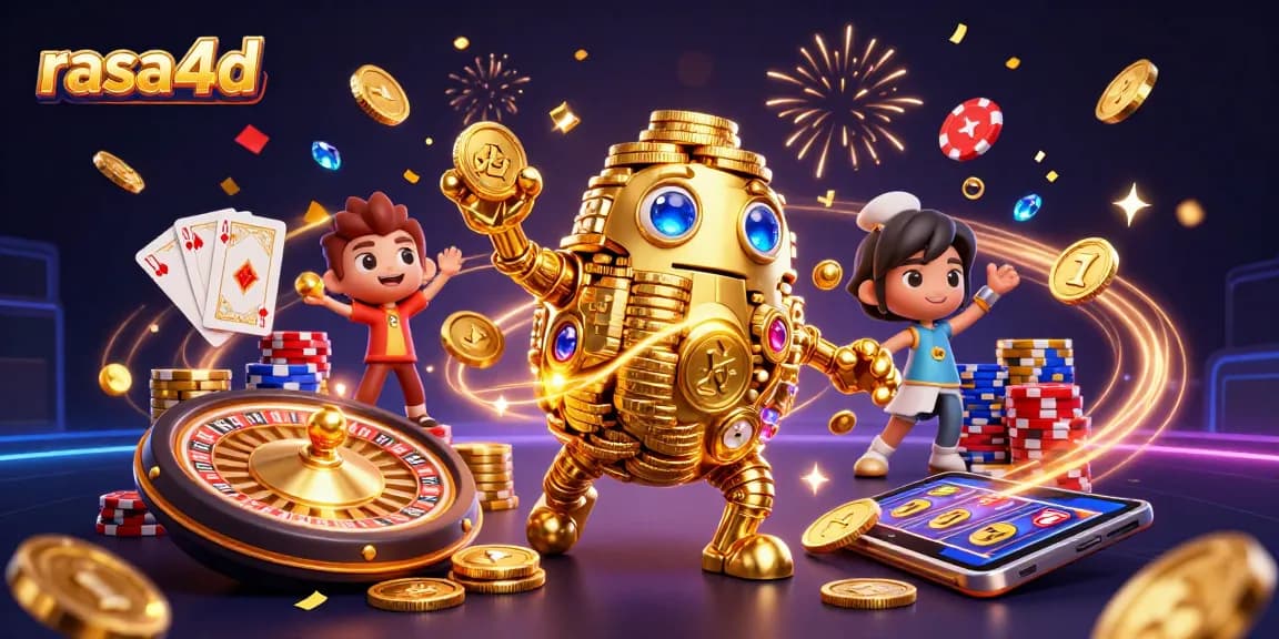 Rasakan keseruan bermain di kasino virtual rasa4d dengan golem emas dan koin bertaburan.