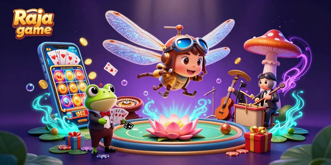Engage in thrilling gameplay actions at Raja game with dynamic gambling elements and characters.