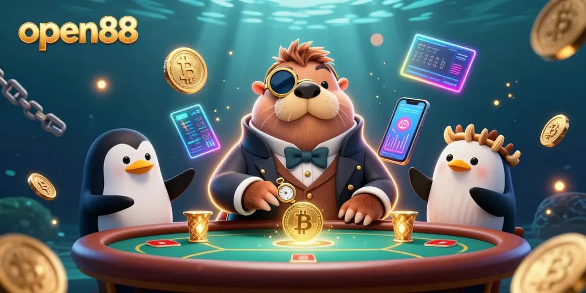 Engage in thrilling gameplay at open88, featuring charismatic characters and vibrant casino elements.