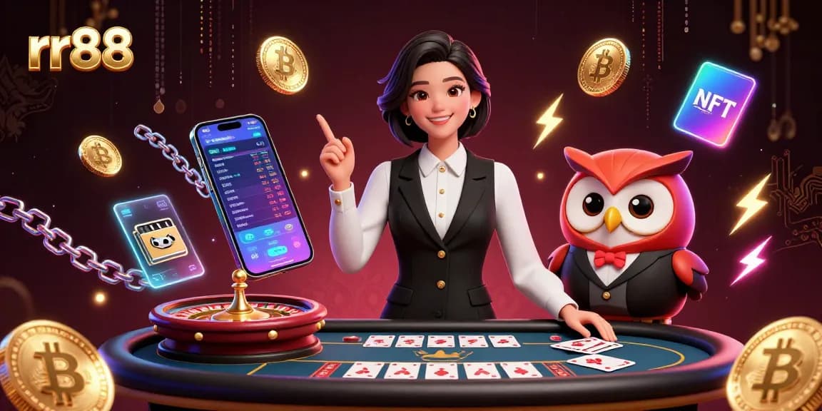Experience thrilling gameplay at rr88 with a professional dealer and interactive casino elements.