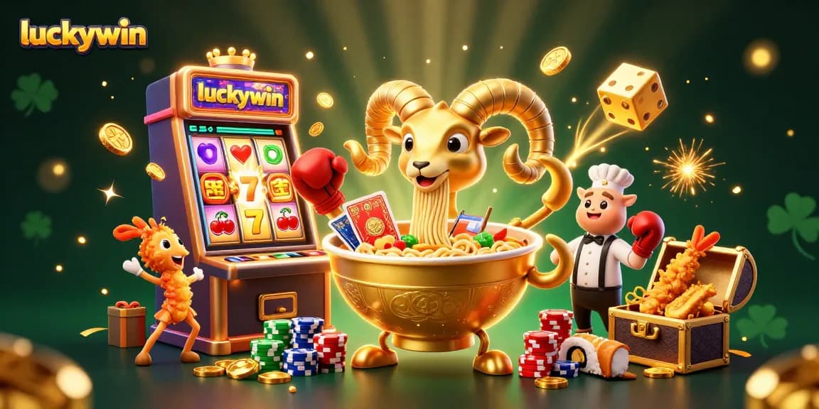 Experience the thrill of luckywin with dynamic 3D casino characters and vibrant game elements.