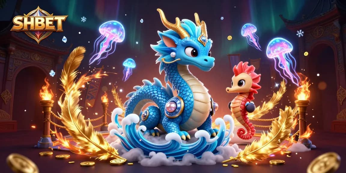 Experience thrilling gaming with SHBET’s vibrant casino scene featuring fantastical creatures and dynamic betting elements.