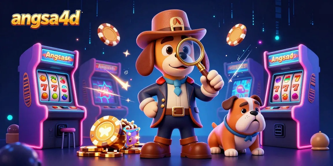Play exciting slot games with angsa4d in this vibrant casino-themed 3D illustration.