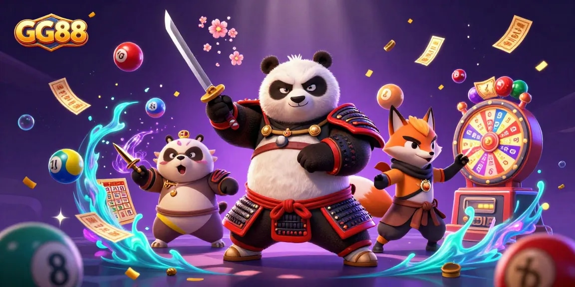GG88 creates a vibrant online gaming atmosphere with enchanting characters and lottery elements.