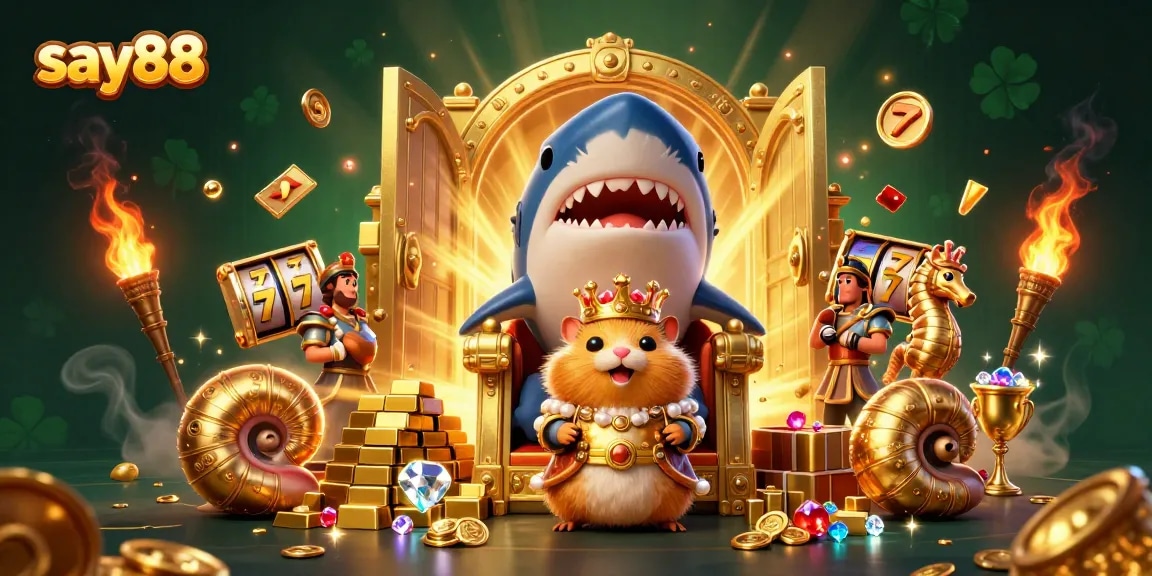 Engage with thrilling games at Say88's golden casino realm featuring vibrant treasures.