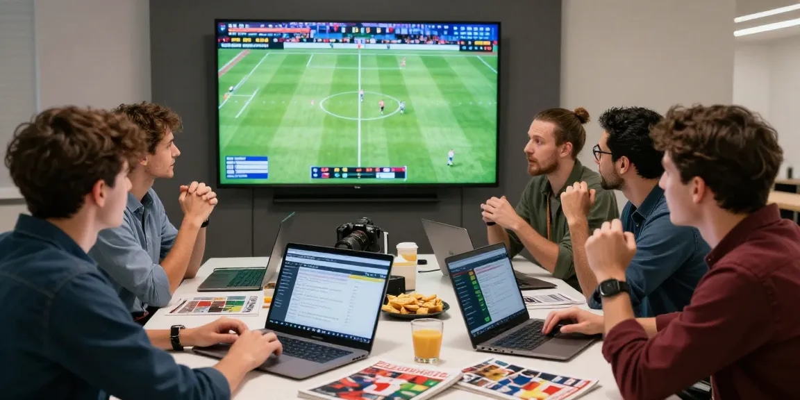 Soi keo enthusiasts engaged in lively discussions during a live football match analysis session.