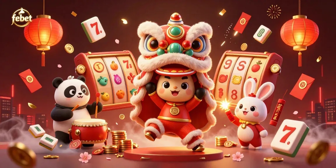 Engage in vibrant casino action with febet immersive 3D lion dance and exciting gaming elements.
