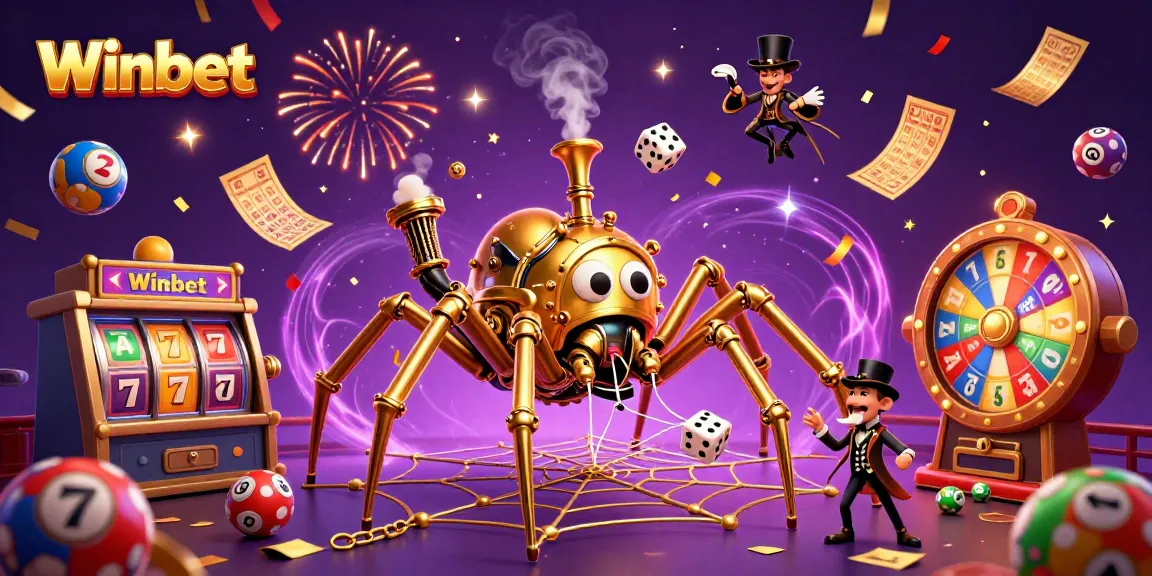 Engage with thrilling Winbet action in this vibrant 3D casino illustration.
