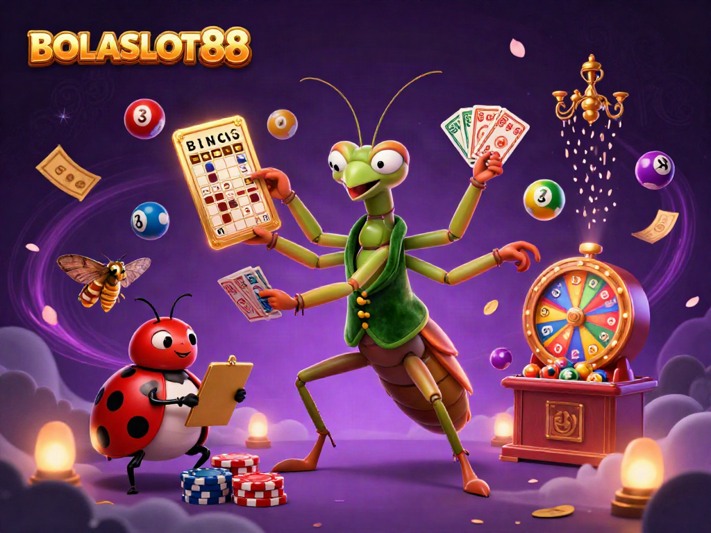 Experience thrilling games at BOLASLOT88 with unique 3D cartoon characters and vibrant casino elements.