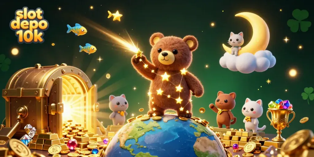Mainkan slot depo 10k dan raih kemenangan besar melalui ilustrasi berwarna cerah yang menarik perhatian.