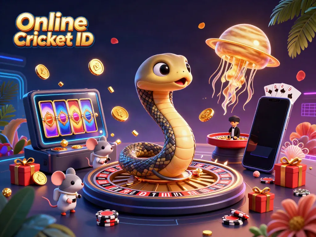 Engage in online cricket betting with your verified Online Cricket ID amidst a colorful casino universe.