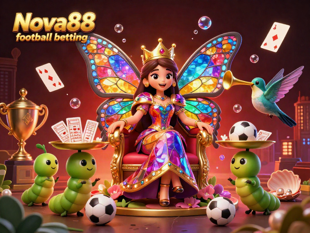 Experience the excitement of Nova88 football betting with engaging characters and vibrant elements.