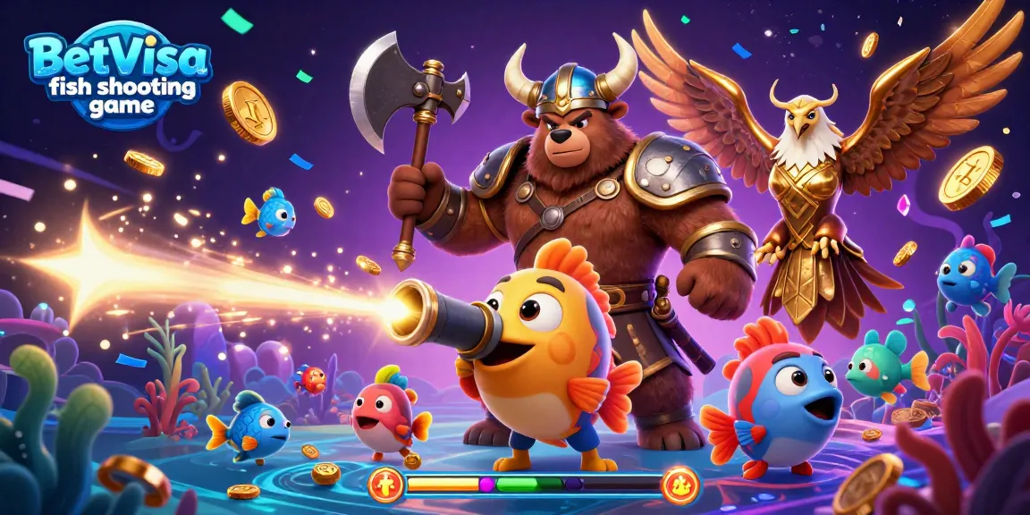 Engage with the BetVisa fish shooting game featuring dynamic sea creatures and a cannon for exciting gameplay.
