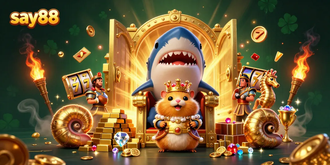 Engage with thrilling games at Say88's golden casino realm featuring vibrant treasures.
