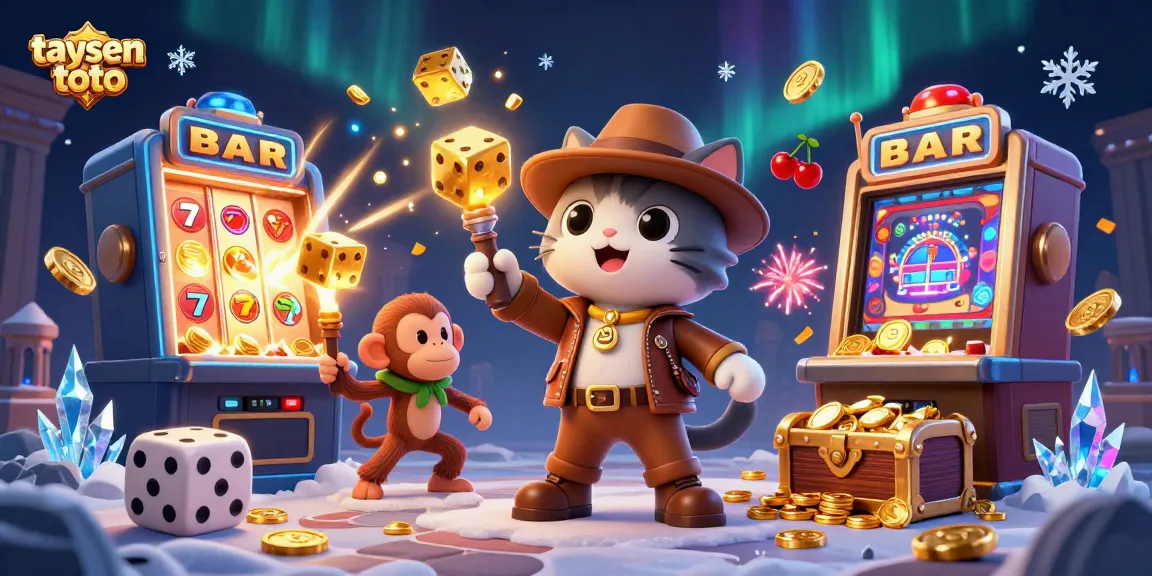 Experience adventure with taysen toto as a 3D cartoon explorer cat discovers casino treasures.