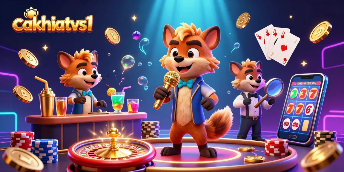Cakhiatvs1 showcases hyena characters in a lively casino scene, highlighting gambling elements and vibrant atmosphere.
