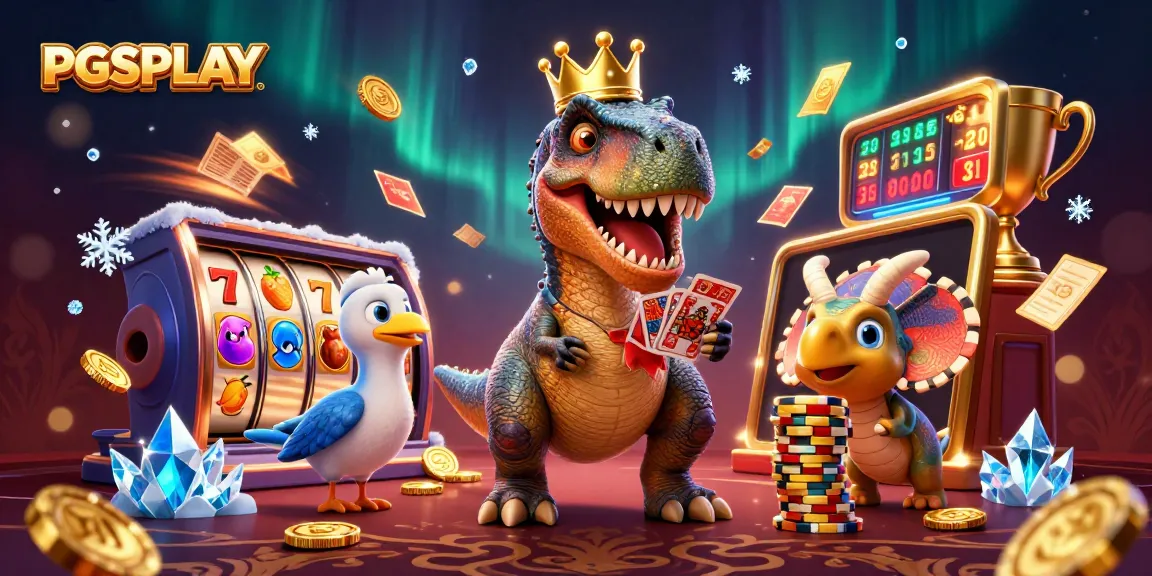 Engage with PGSPLAY's exciting 3D scene featuring characters and vibrant casino elements.
