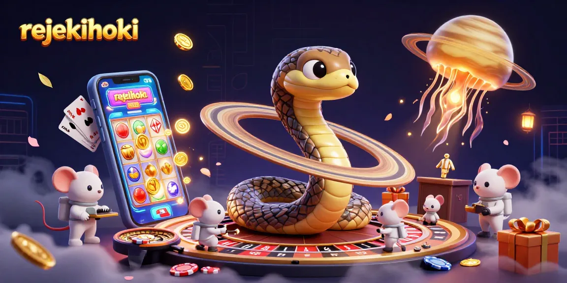 Experience thrilling bets at rejekihoki with a vibrant cosmic casino illustration.