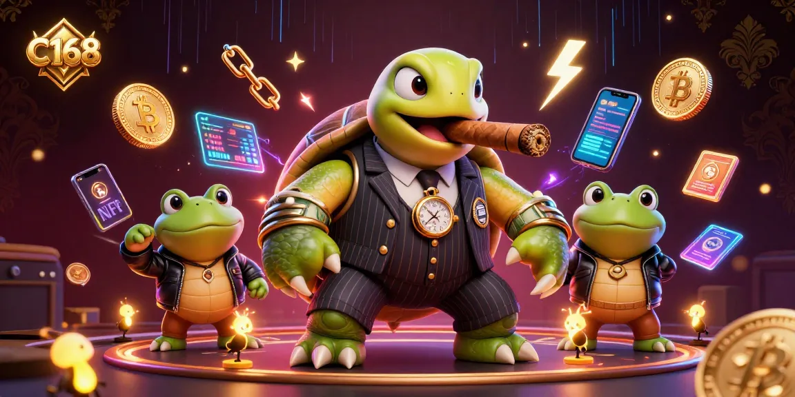 Experience C168 with a vibrant casino scene featuring a rich turtle character and bullfrog enforcers.