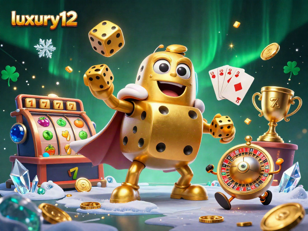 Gambarkan momen seru di luxury12 dengan dadu emas dan elemen slot yang menambah keseruan!