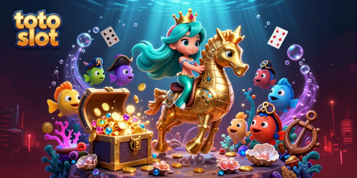 Immerse yourself in the thrilling toto slot adventure featuring a mermaid princess and her seahorse!