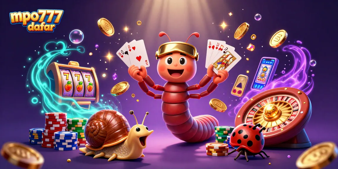 Experience excitement with mpo777 daftar, showcasing thrilling slot games and dynamic illustrations.