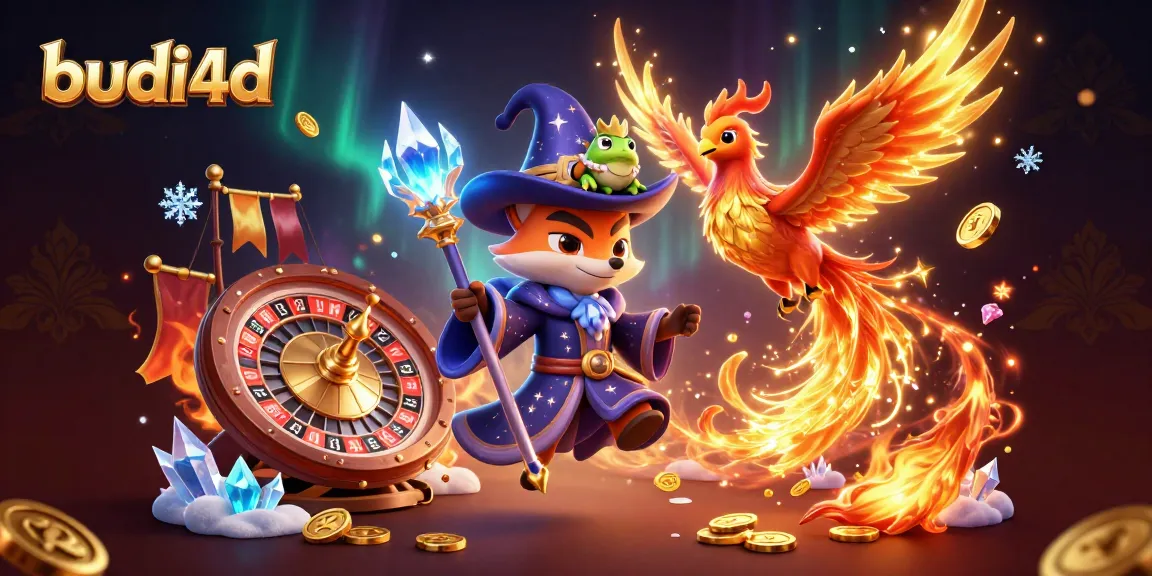 Budi4d invites players to experience an enchanting world of casino games with vibrant characters and golden rewards.