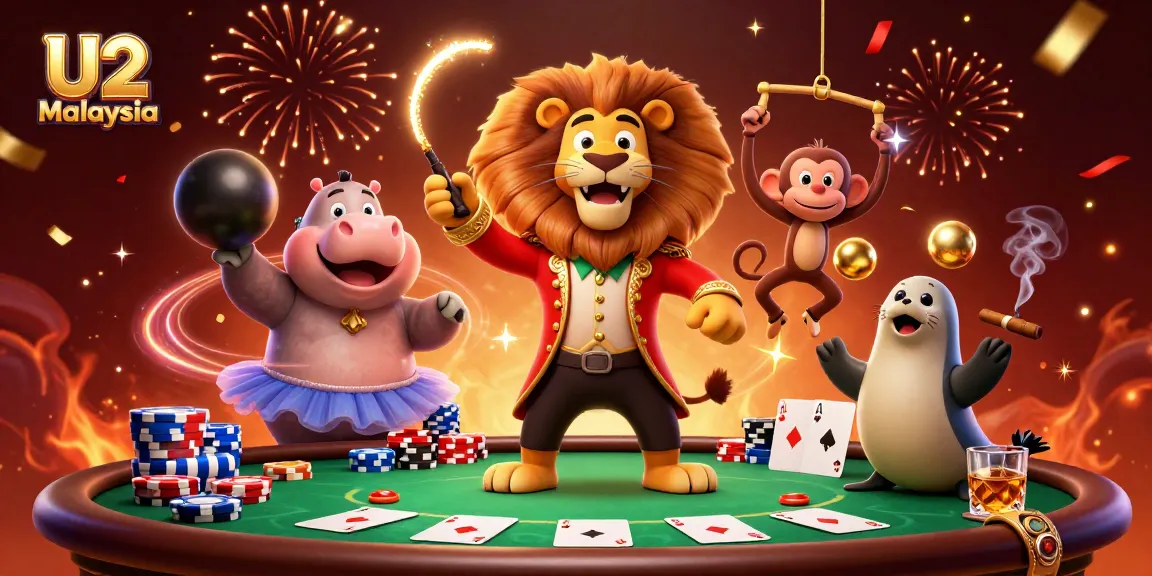 Engage with U2 Malaysia's exciting gaming experience featuring vibrant casino characters and thrilling elements.