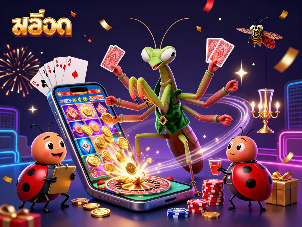 Experience exciting สล็อต action with vibrant 3D casino characters and dynamic slot game elements.