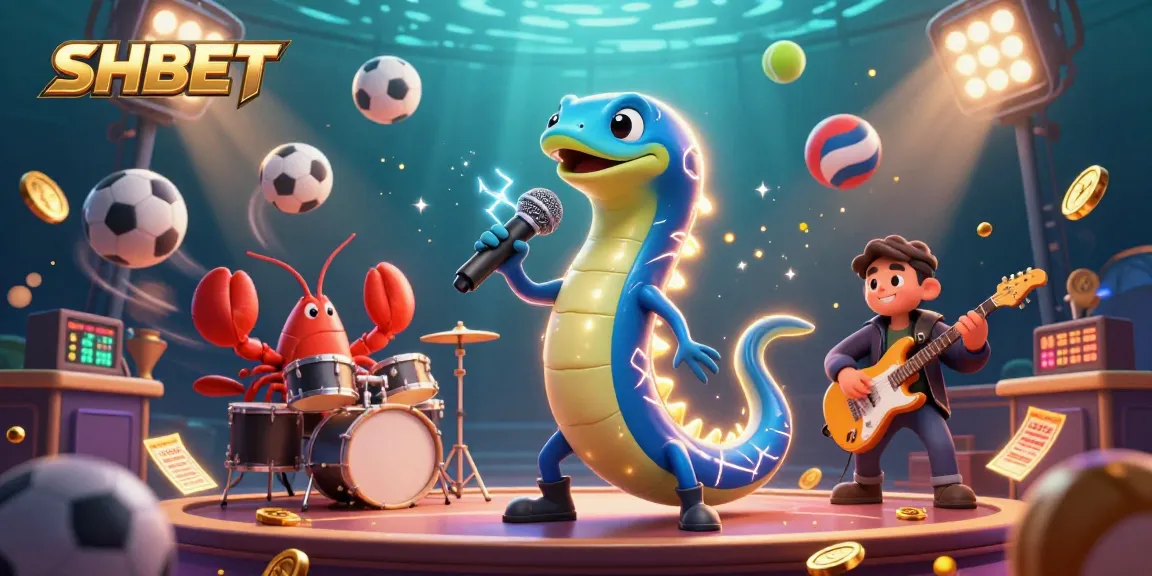 SHBET offers an electrifying gaming experience with an underwater DJ eel, showcasing dynamic sports elements.