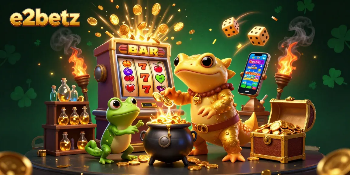E2BETZ players discovering exhilarating jackpot opportunities in a vibrant casino scene with gold coins.