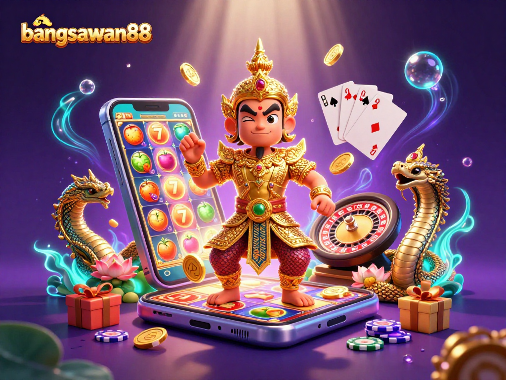 Engage with bangsawan88's vibrant slots featuring cartoon guardians and dynamic casino elements.