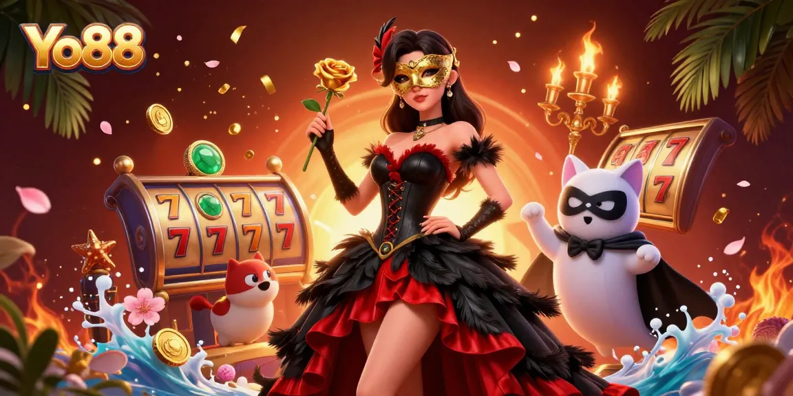 Play thrilling games at Yo88 with dynamic 3D casino elements creating a vibrant atmosphere.