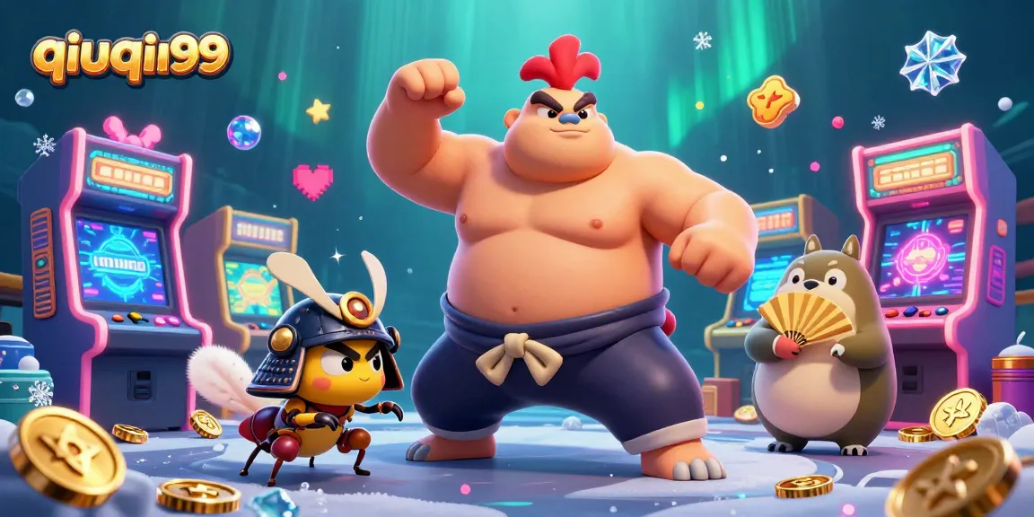 Experience thrilling gaming action at qiuqiu99 with unique characters and vibrant casino elements.