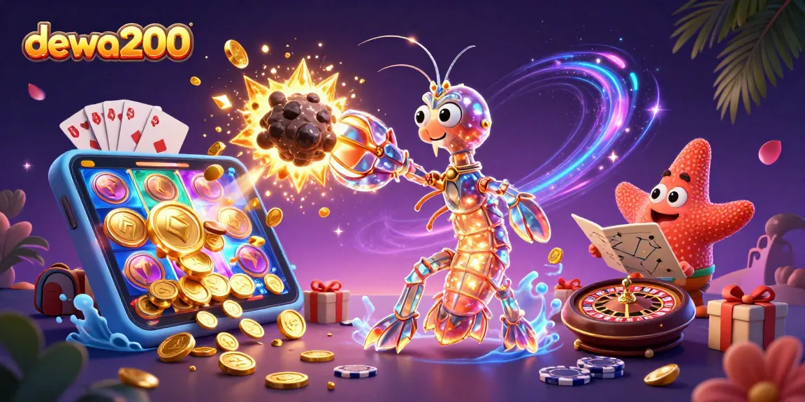 Menangkan hadiah besar dengan dewa200 dalam ilustrasi kasino digital yang berwarna-warni.
