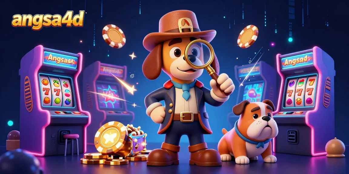 Play exciting slot games with angsa4d in this vibrant casino-themed 3D illustration.