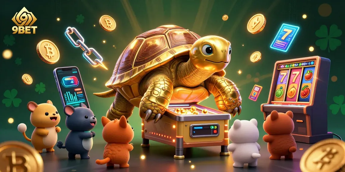 Engage in thrilling slot gameplay with the exciting elements of 9BET's vibrant 3D illustration.