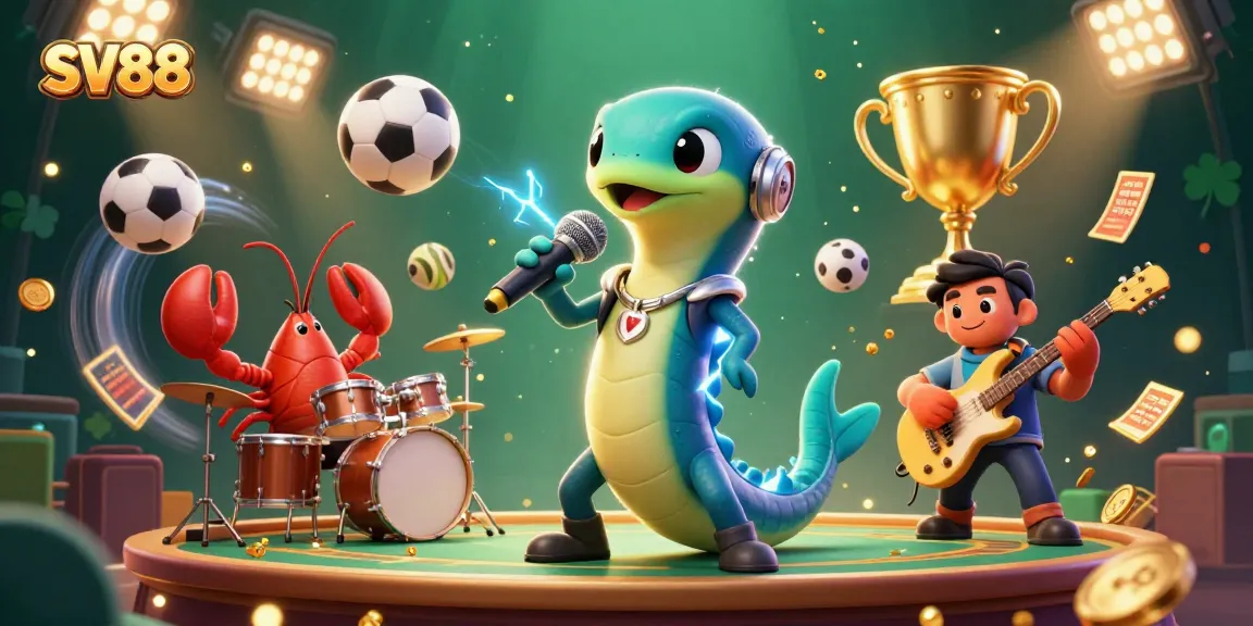 Experience thrilling underwater action at SV88 casino with vibrant characters and sports elements.