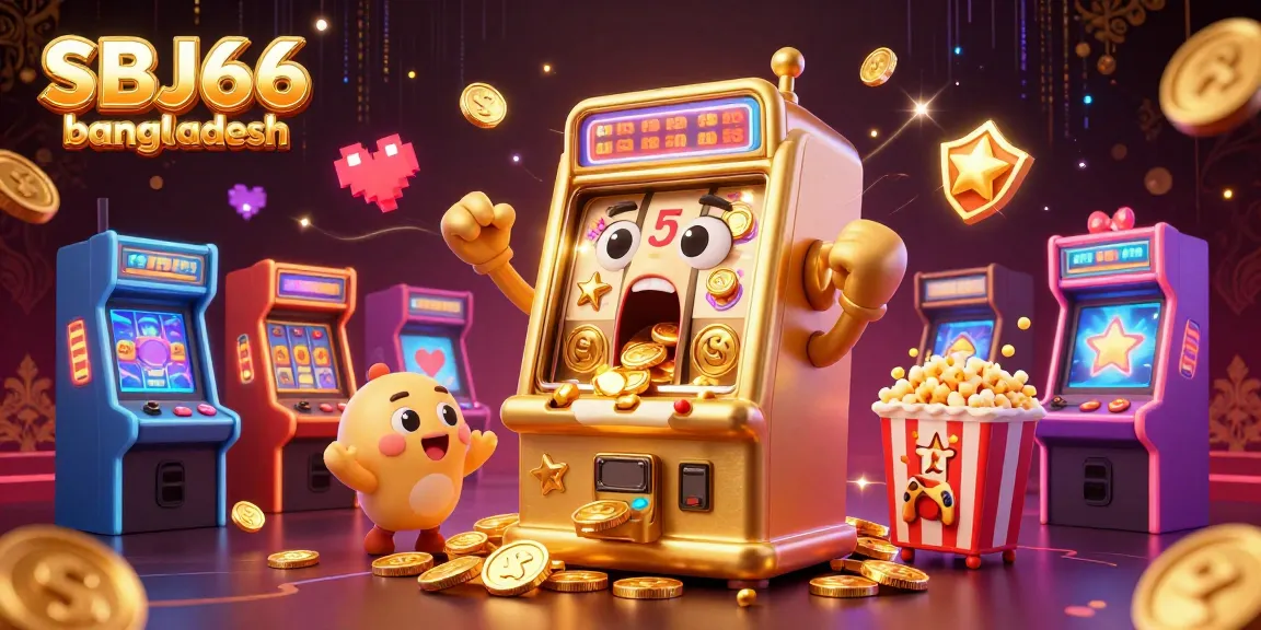 Experience the excitement of SBJ66 bangladesh as golden slot machines celebrate jackpots amid vibrant casino gaming.