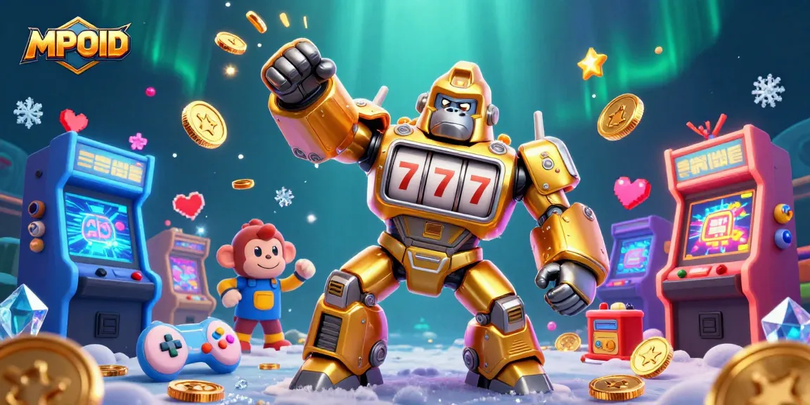 MPOID platform showcases mobile gaming action with a vibrant, cinematic casino-themed scene.