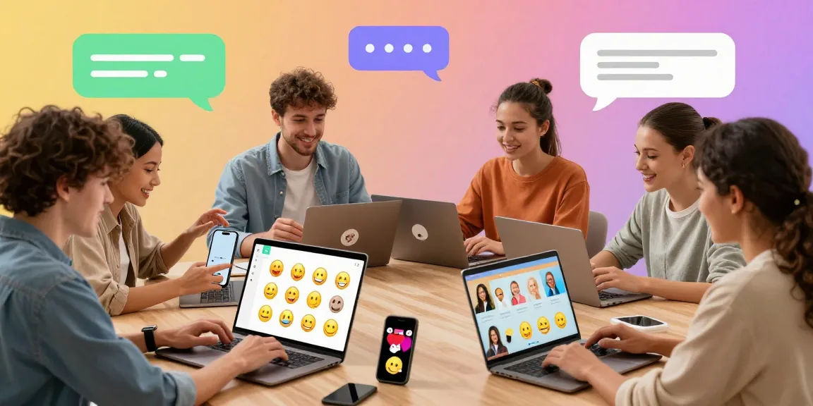 Engaging scene of شات تعب قلبي with users connecting through digital chat platform showcasing friendship and lively interaction.