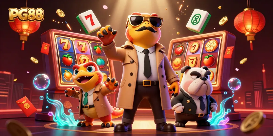 Experience PG88 excitement with raptors in disguise at a casino lounge, ready to win big!