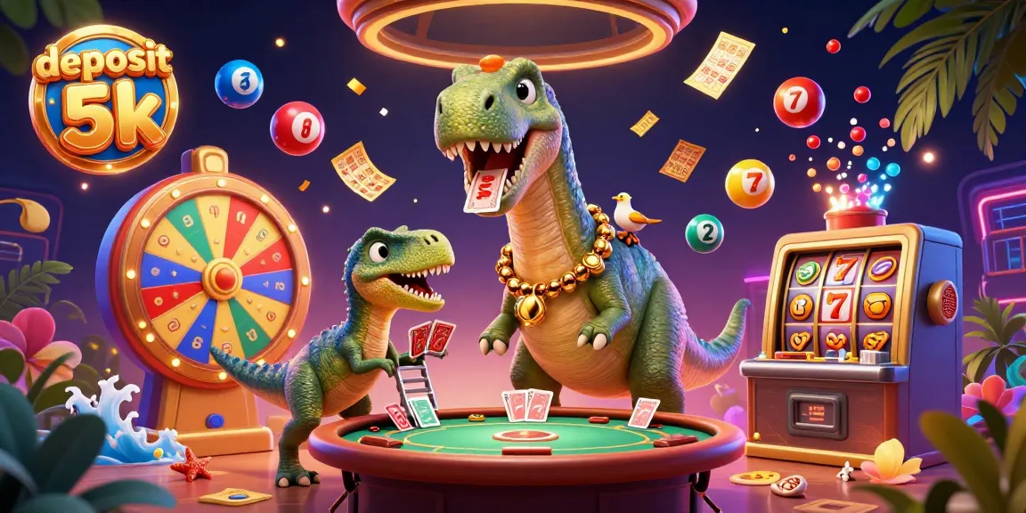 Experience a vibrant 3D casino scene showcasing the thrilling world of deposit 5k with dynamic game elements.