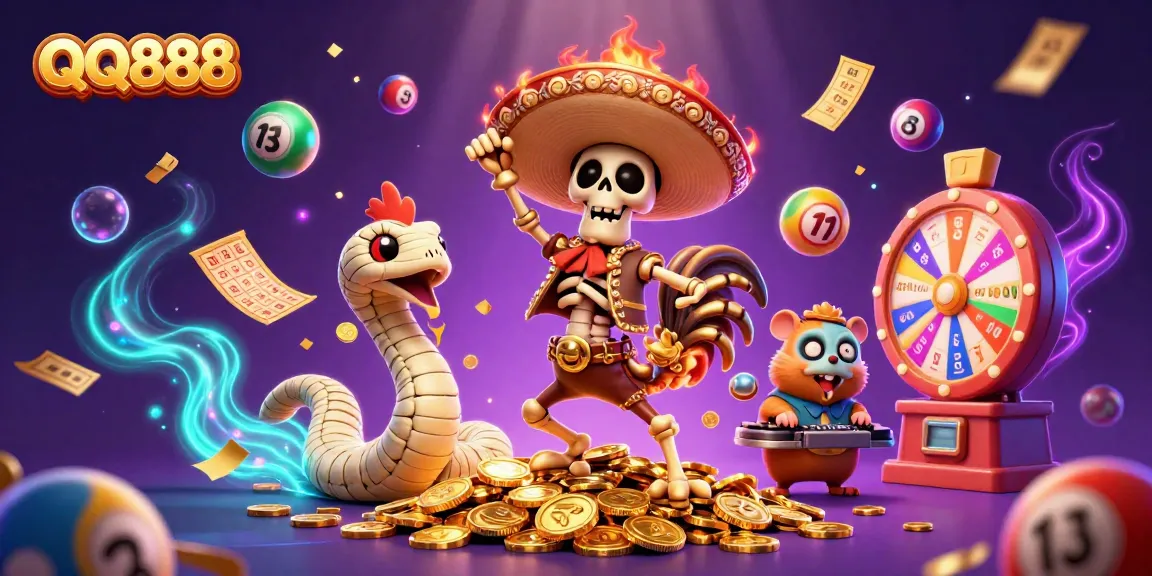 Engage with QQ888's vibrant casino scene featuring unique characters and interactive elements for gamers.