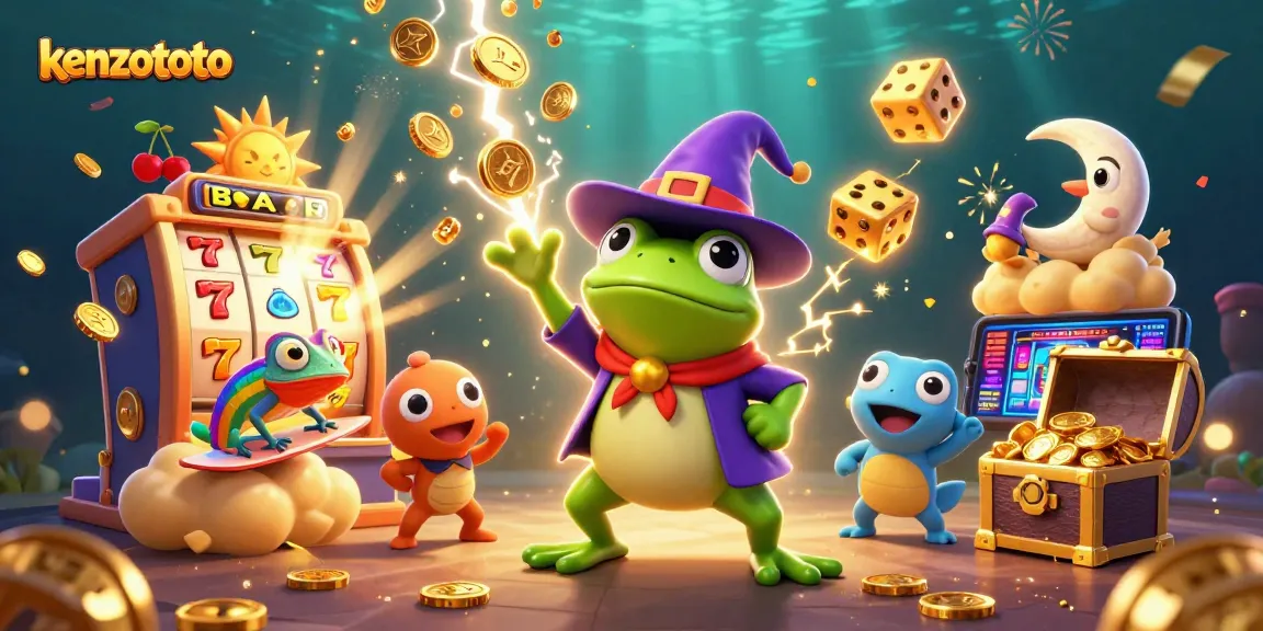 Experience the thrill of kenzototo with dynamic scenes of gaming excitement and winning potential.