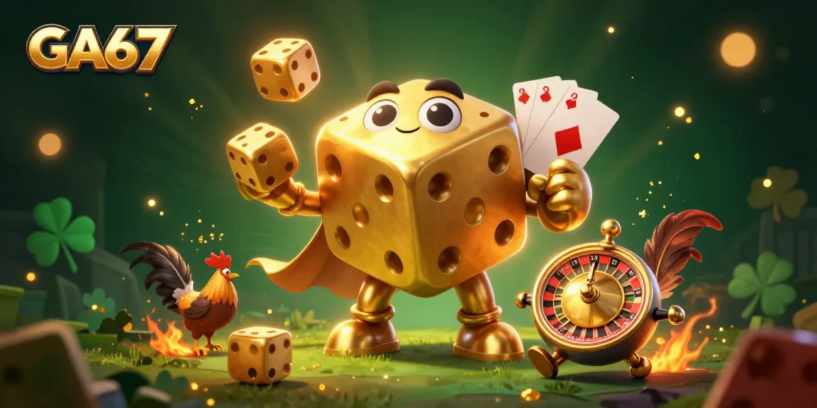 Experience the excitement of GA67 with dynamic cockfighting elements and thrilling golden dice golem in action.