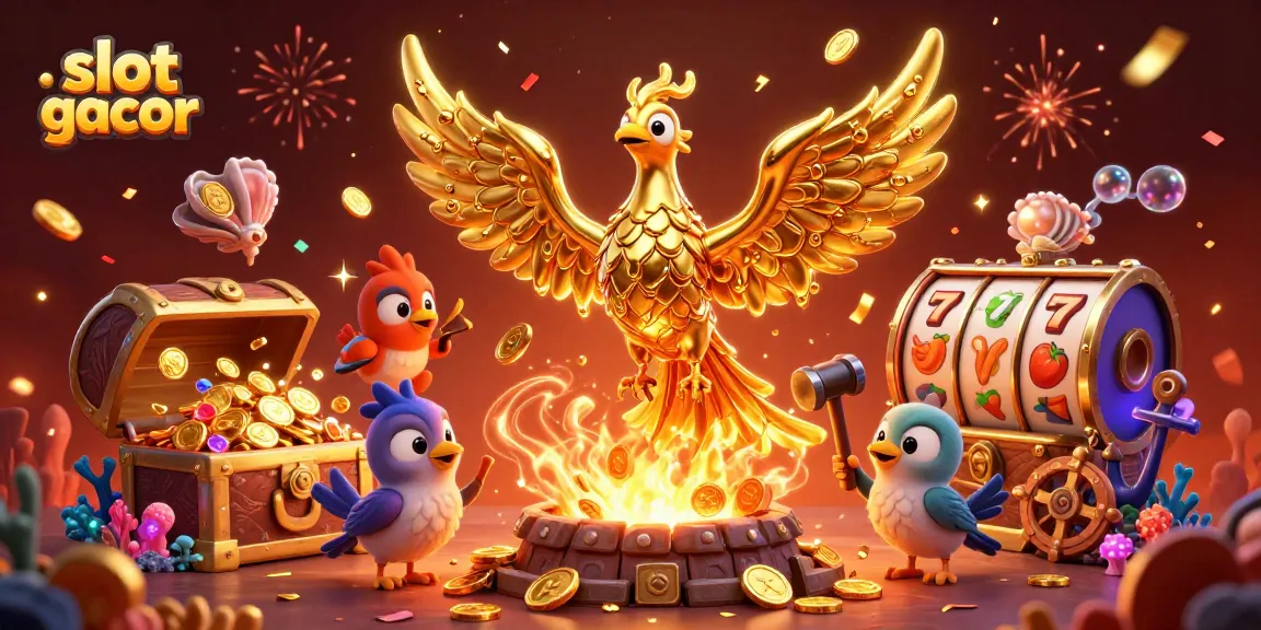 Slot gacor menampilkan phoenix emas dan elemen kasino menarik untuk pengalaman judi online.